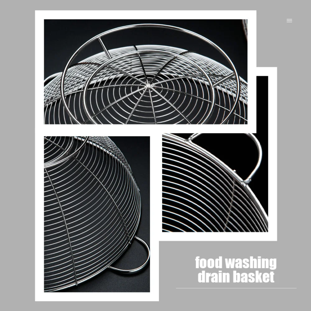 

1pc Home Kitchen Drain Basket Kitchen Fruit Vegetable Washing Drain Basket