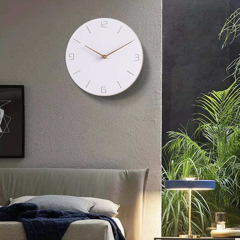 

New Wood Clock Modern Minimalist Nordic Clock Living Room Home Decoration Accessories Fashion Atmosphere Mute Quartz Wall Clocks