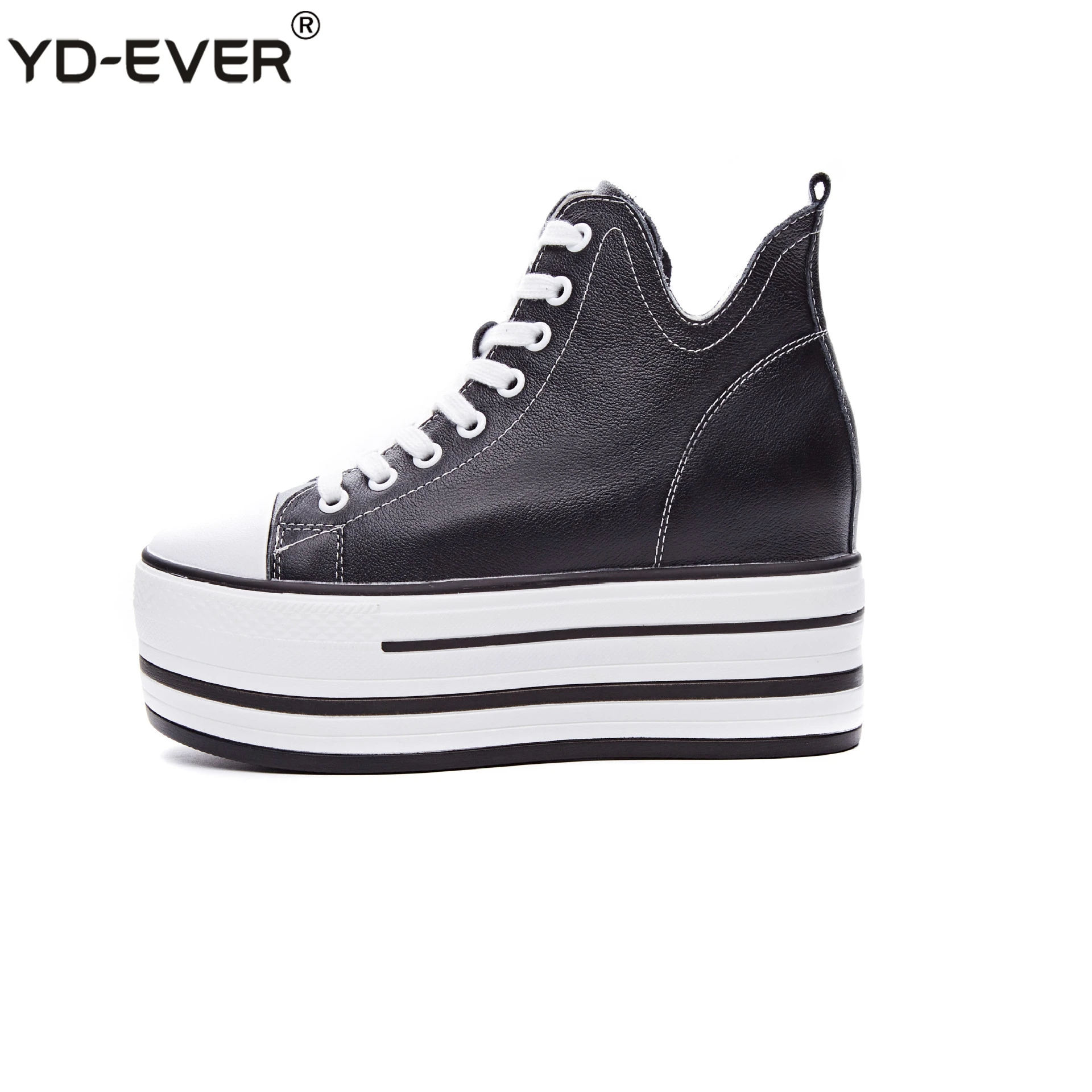 Женские ботинки на платформе и высоком каблуке из натуральной кожи|Женские