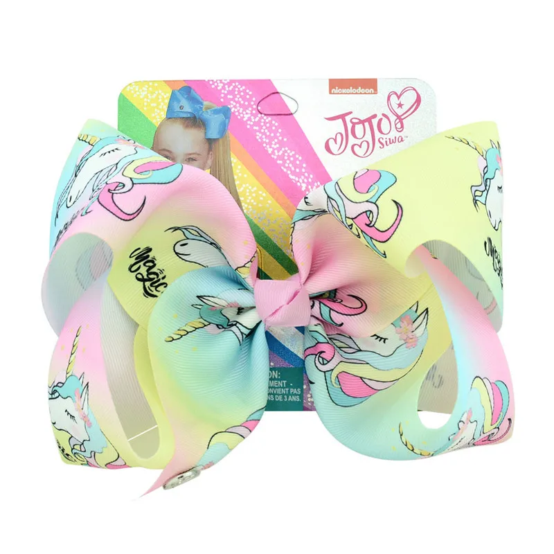 5 1 шт " Jojo вечерние девочек Металлик Радуга звезды коллекция Коралл цветная шпилька Большой волос бантики, аксессуары для волос - Цвет: 5