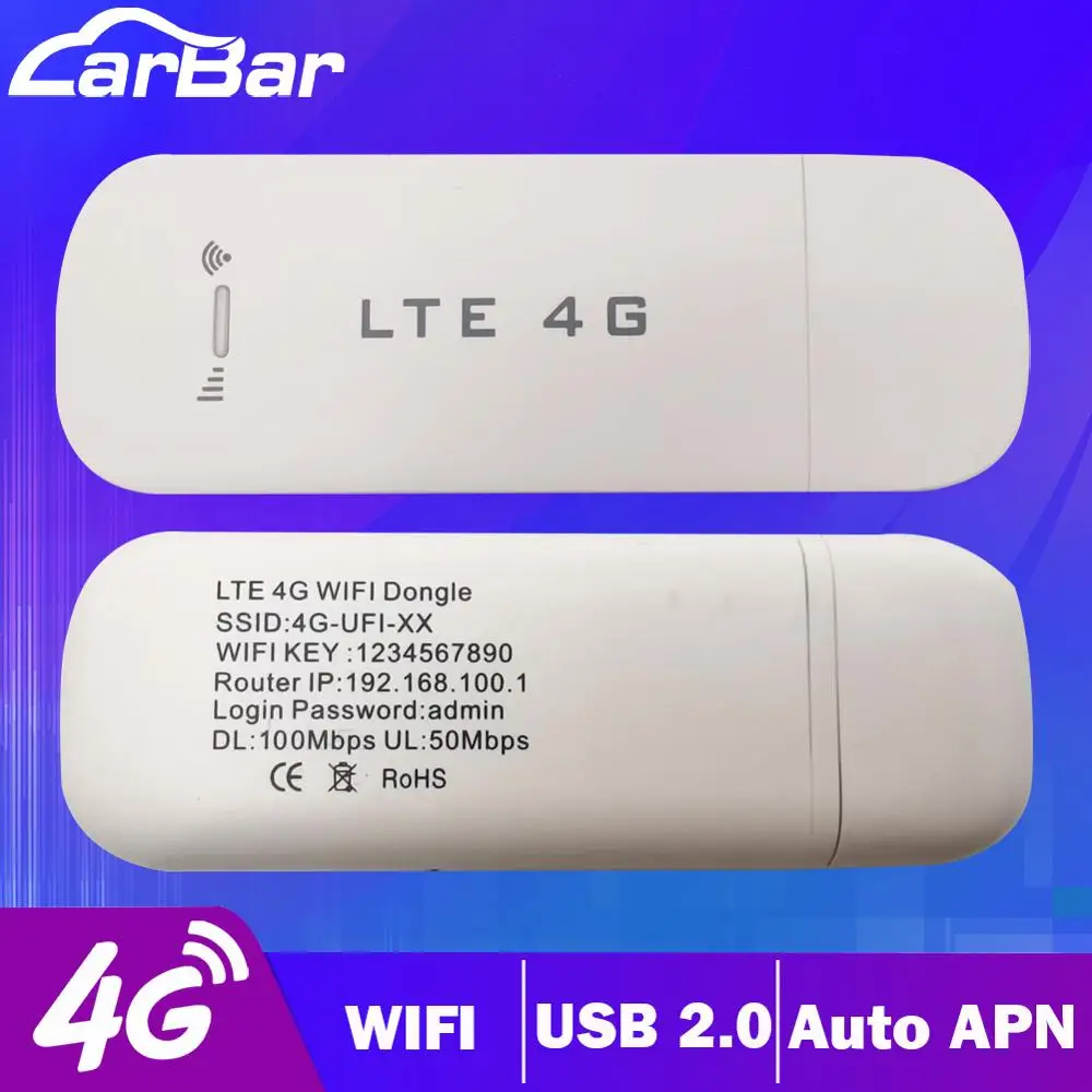 Carbar LTE 4G WIFI USB ключ для Android автомобильный проигрыватель с радио и GPS точкой доступа