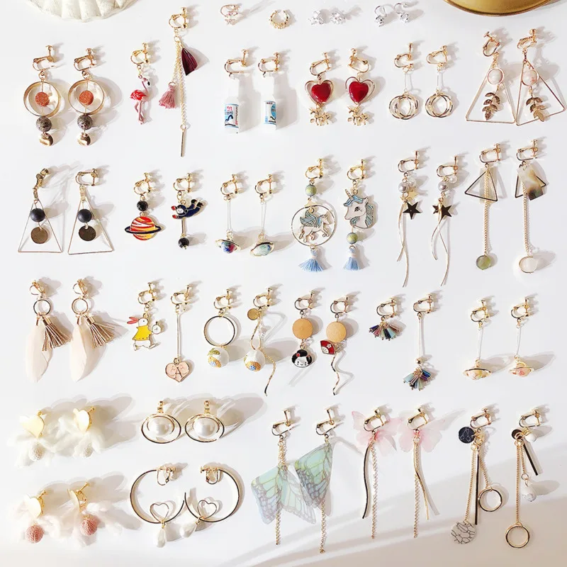 SP &amp CITY простые серьги-клипсы для женщин длинные серьги-гвоздики с планетой