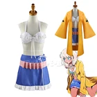 Аниме Danganronpa V3 Angie Yonaga Косплей Костюм летний белый костюм бикини костюмы на Хэллоуин для женщин аниме косплей