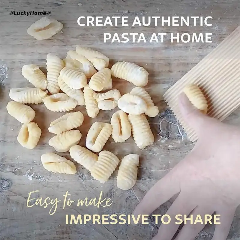 

Тарелка для макарон Gnocchi, инструмент для приготовления лапши, деревянная тарелка для масла, полосатая форма для изготовления лапши, домашне...