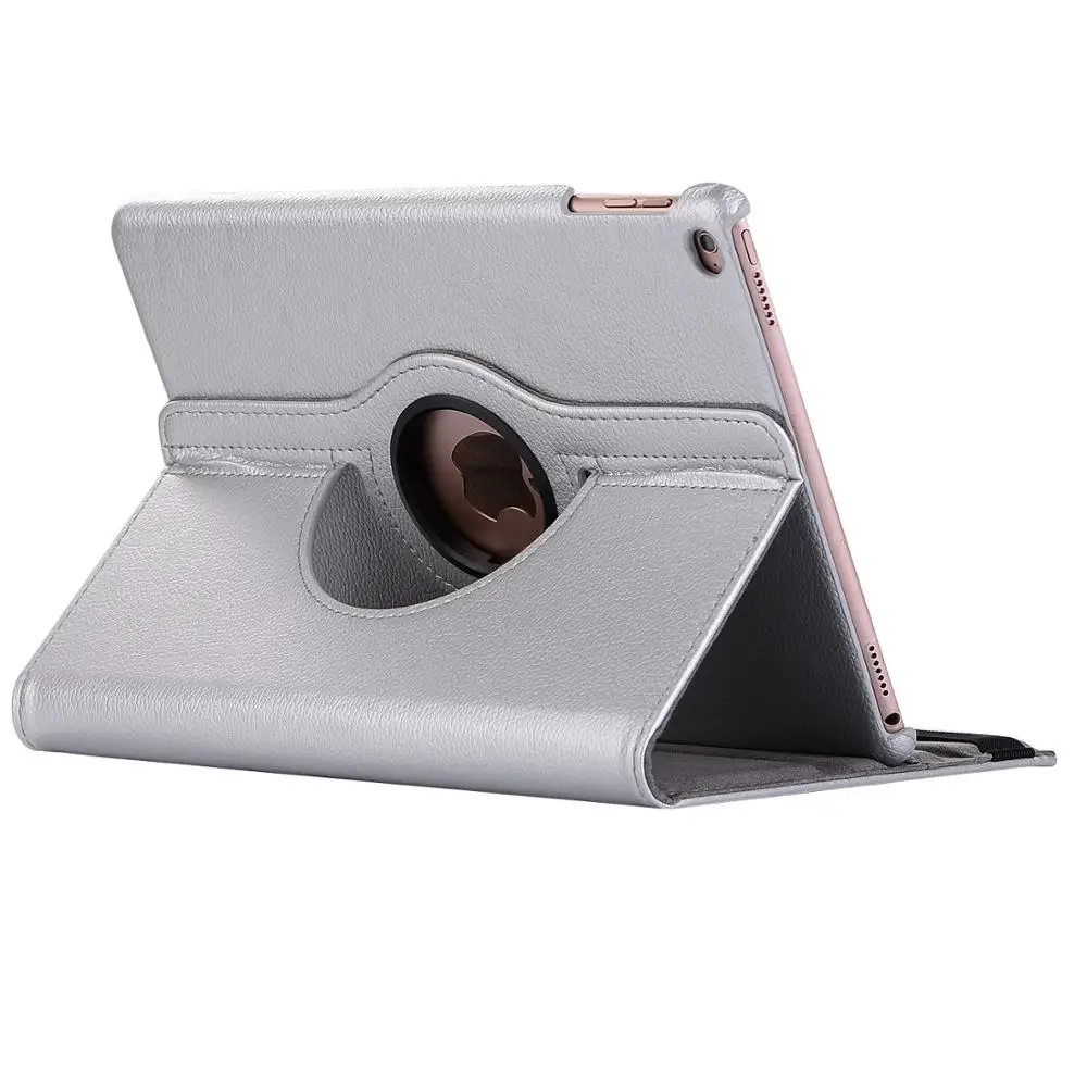 Серебристый Для iPad Air 2 Air iPad(1 шт.) 9,7 чехол Крышка A1822 A1823 A1893 A1954 5th 6th поколения Чехол 360 градусов вращающийся Funda - Цвет: Серебристый