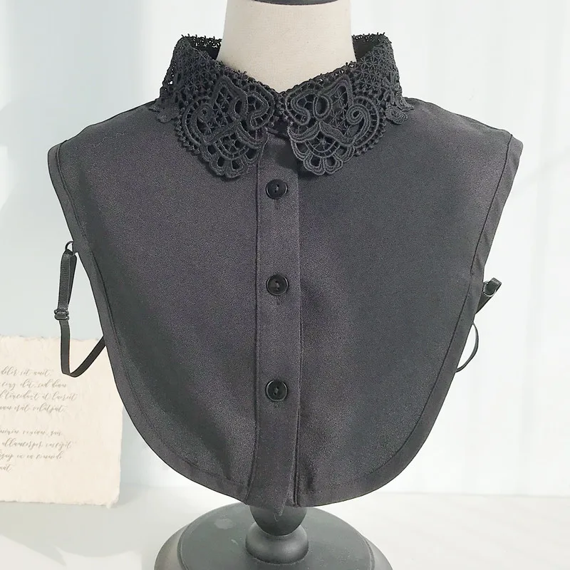55 Styles Fake Collar For Shirt Detachable Collars Solid Lapel Blouse Top Men Women Black White Girls Clothes DropShipping | Аксессуары