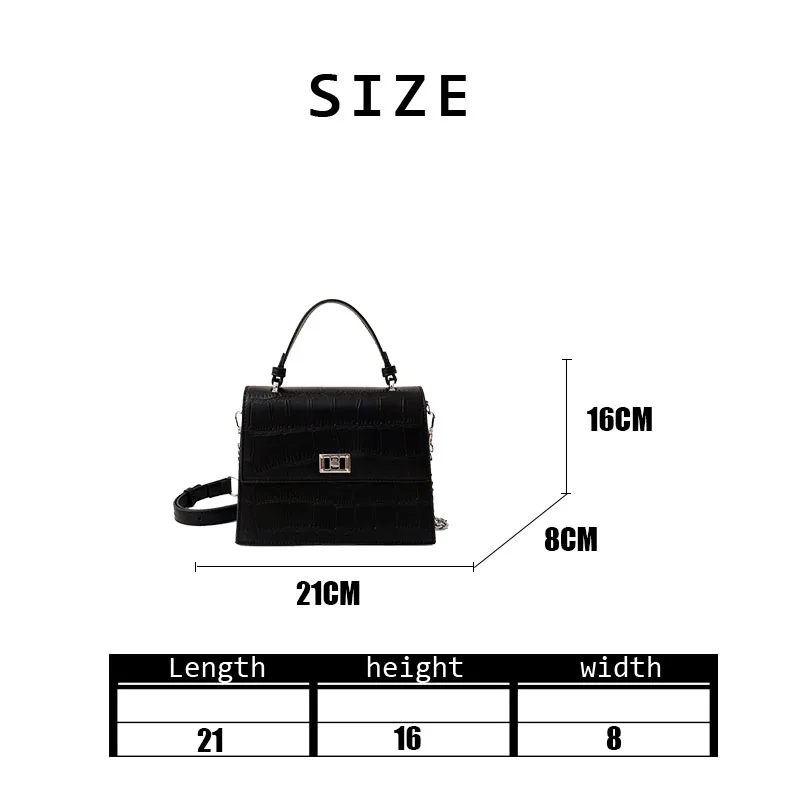

Women Stone Grain Small Square Bag 2020 Ladies Fashion Simple Design Flap Handbag Female Casual Luxury PU Leather Shoulder Bag
