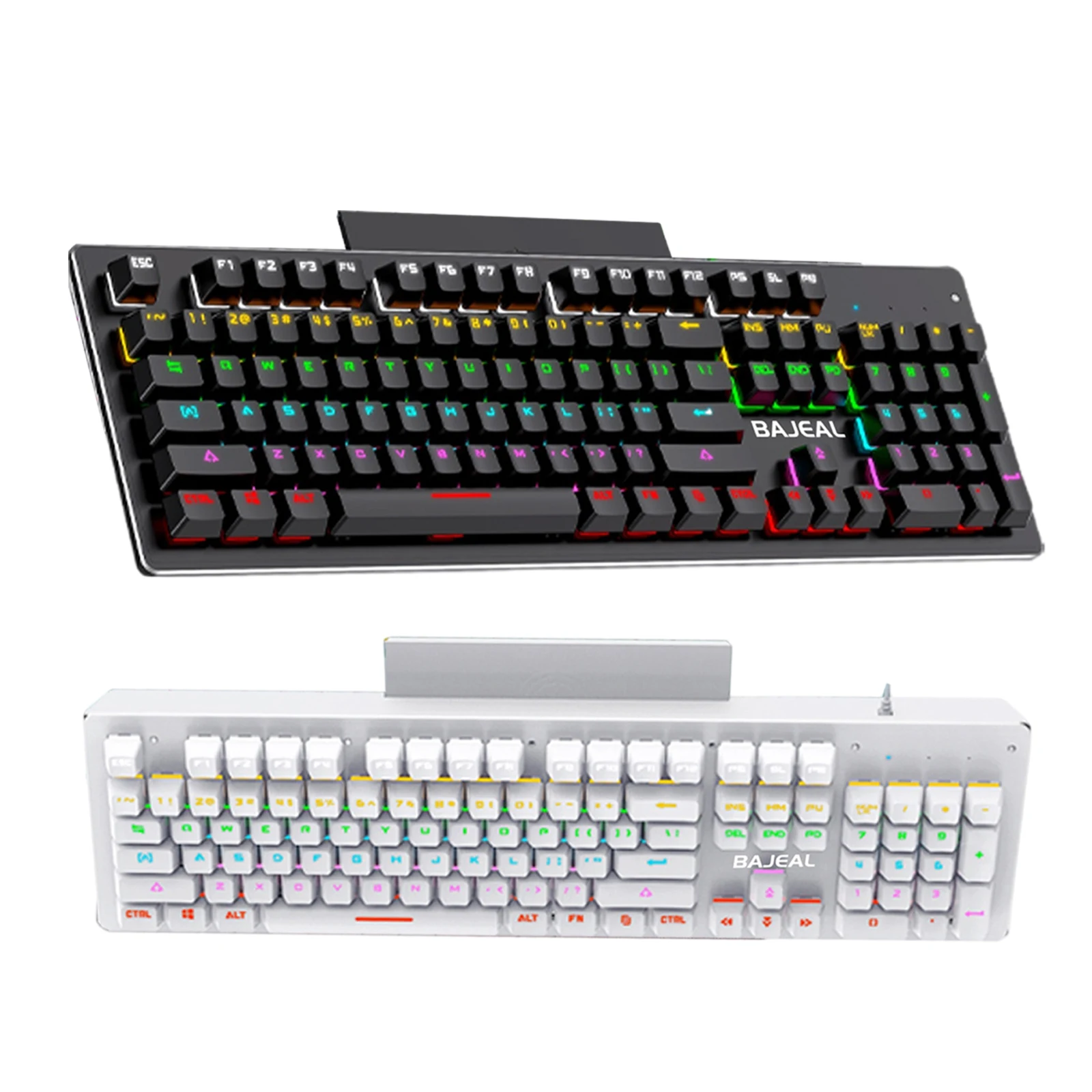 

Wired Gaming LED Backlit Mechanical Keyboard Wireless Charging 104 Key Programmable