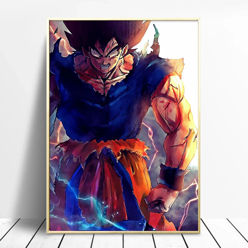 Японское аниме принт Dragon Ball Z постер Goku настенное искусство HD Картина на холсте