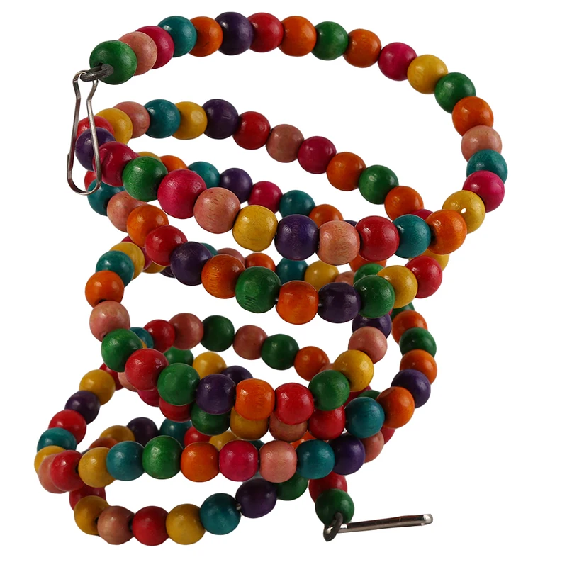 Деревянные бусины с попугаем вращающаяся лестница для скалолазания игрушка