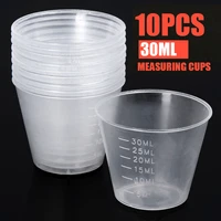 10pcs 30ml plastic clear measuring cups disposable liquid container medicine cupskitchen rice measuring tool