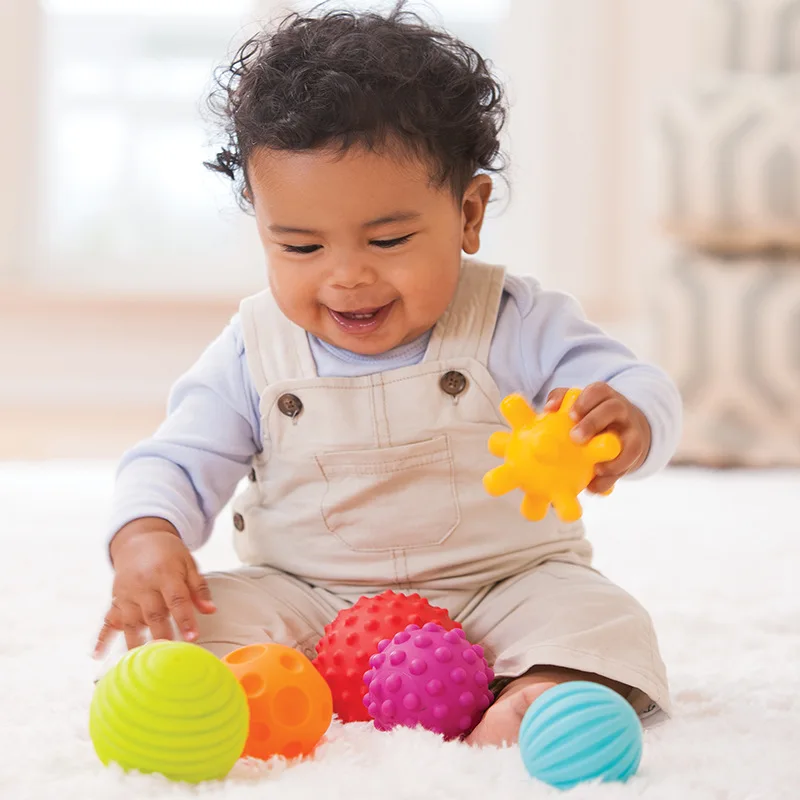 6 In 1 Sensory Balls For Baby Multi Textured Soft Massage Ball Set Toys 0 12 Months Tactile Babies | Игрушки и хобби
