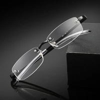 iboode men women rimless reading glasses business frameless clear lens presbyopia eyeglasses ultralight spectacle 1 0 to 3 0