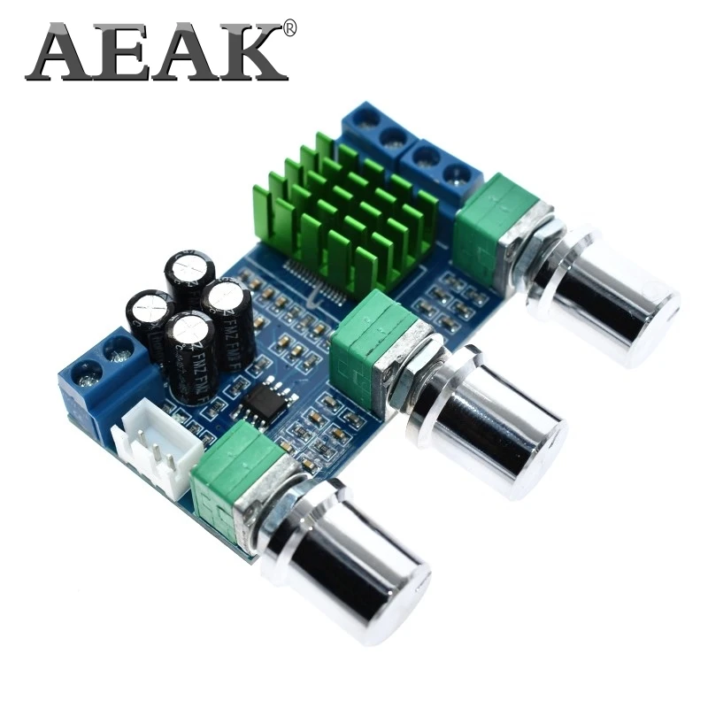 AEAK DC 12 В 24 в 80 Вт x 2 двухканальный цифровой аудио TPA3116 D2 регулятор высоких басов