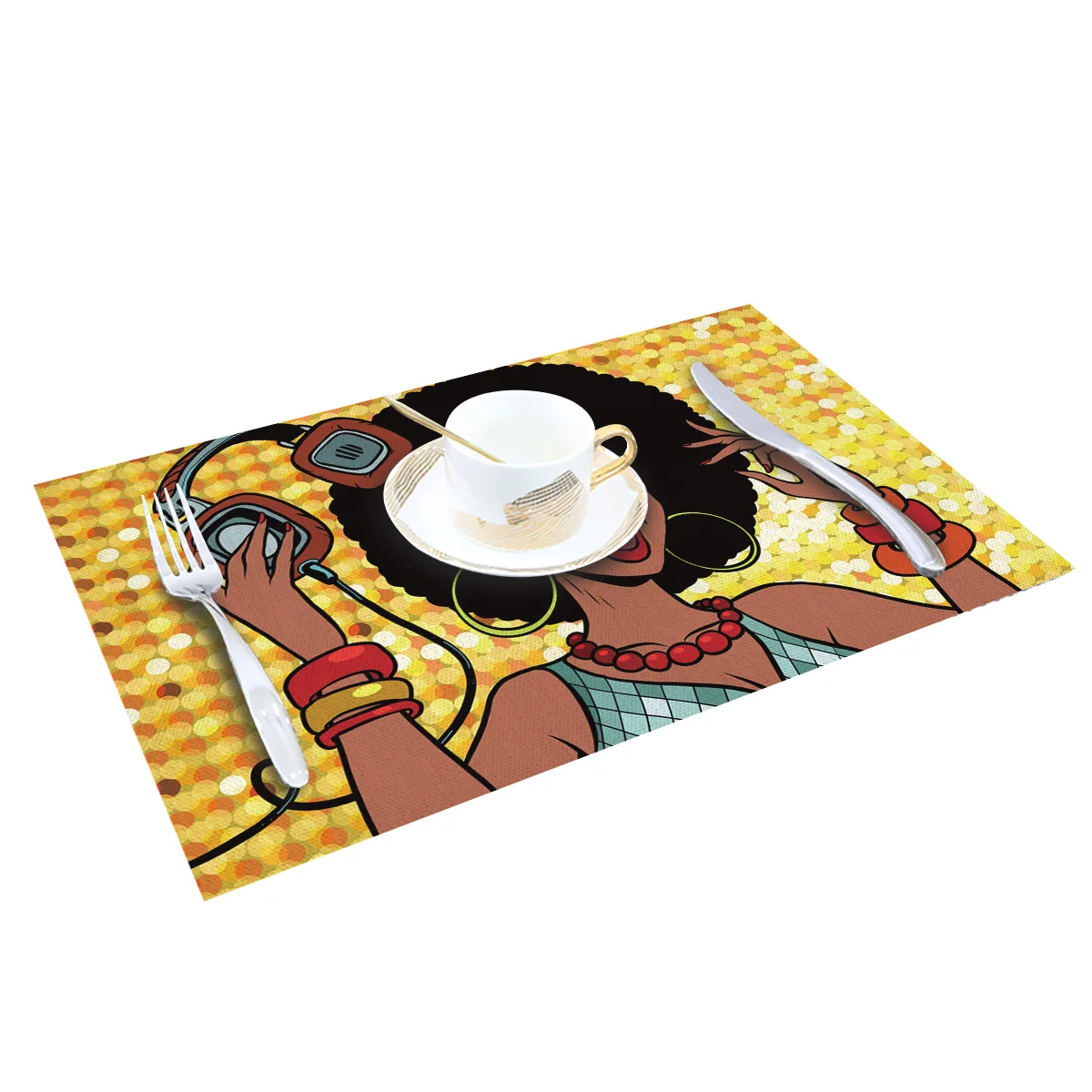 Музыкальная африканская Женская кухонная подставка с принтом коврик для