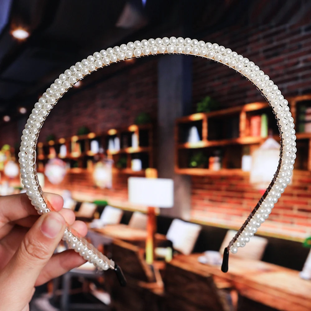 

1Pcs New Luxury Big Pearl Headband Women Bow Girls Hair Accessories hair band accesorios Wedding Party Bridal Hair Hoop