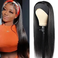 bone straight silk headband wig human hair for black women 12 26 inches remy brazilian half wigs glueless headband wigs