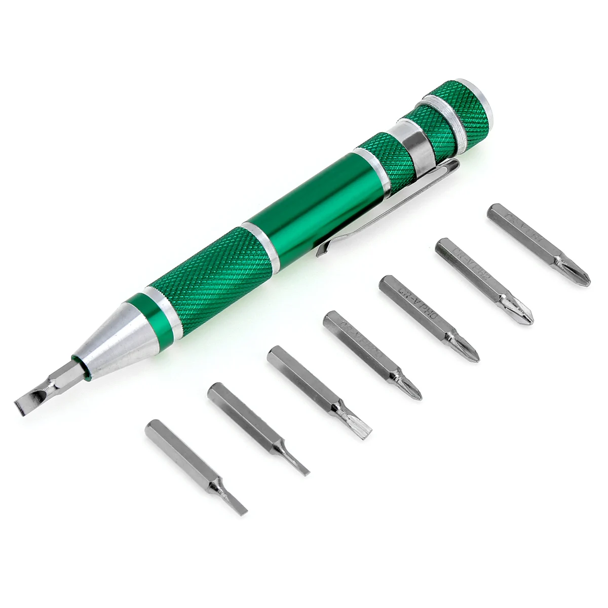 

8 In 1 Aluminum Alloy Precision Screwdriver Bit Metric Star Repair Tool 13mm Shank Diameter Hex Phillips Head for Home Office