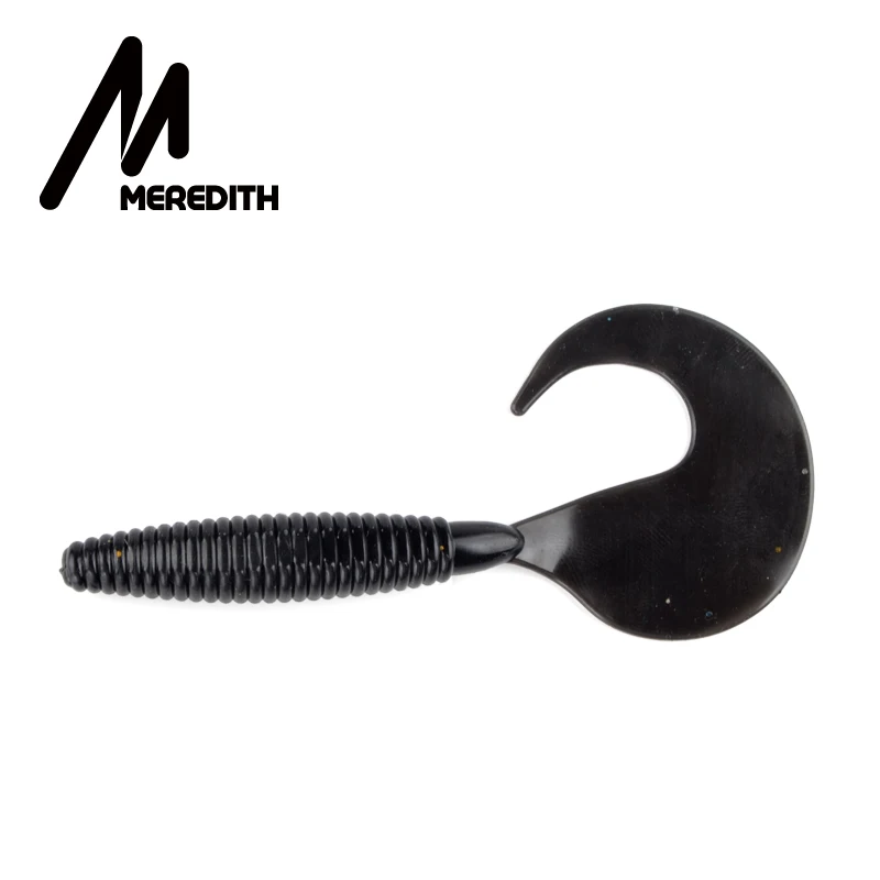 MEREDITH 90 мм Grub искусственные рыболовные приманки 10 шт. 4,4 г мягкие наживки для рыбы Хищник снасти червь воблеры мягкие приманки - Цвет: M