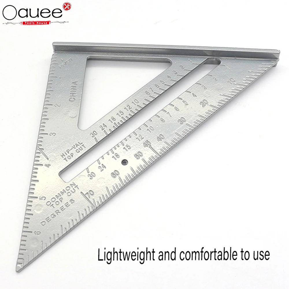 

Measurement Tool Triangle Square Ruler Aluminum Alloy Speed Protractor Miter For Carpenter Tri-square Line Scriber Saw Guide