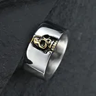 Винтажное кольцо в стиле панк-рок из нержавеющей стали, кольцо в виде черепа, кольцо-велосипедист для женщин и мужчин, вечерние ювелирные изделия в подарок