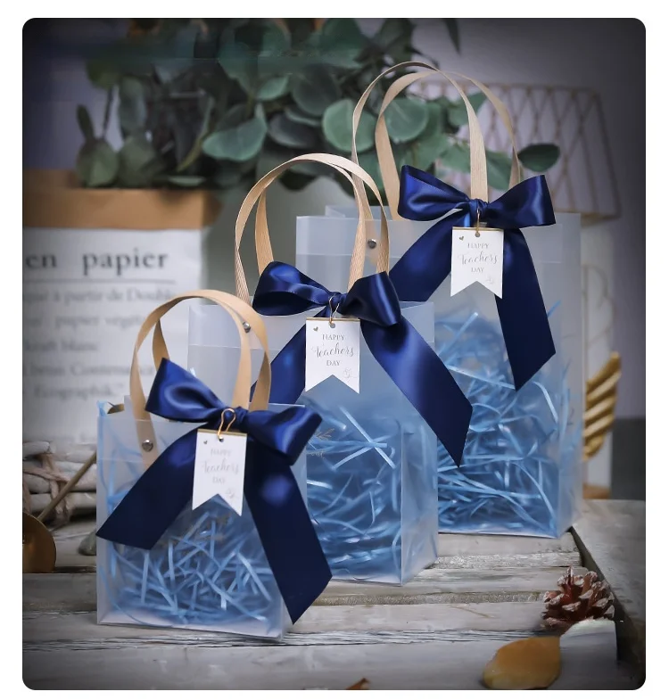 

Новые подарочные пакеты с бантом из полупрозрачной искусственной ленты с золотым фольговым покрытием для свадьбы, дня рождения, подарков н...