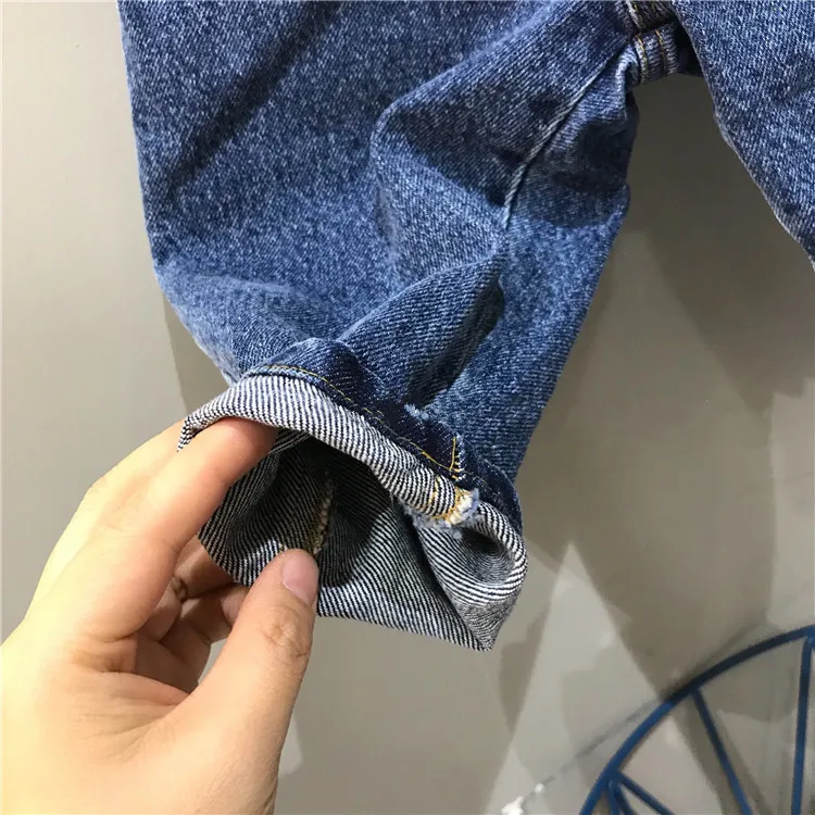 Детские штаны Новинка 2018 г. весенние джинсы шаровары в стиле ретро для мальчиков