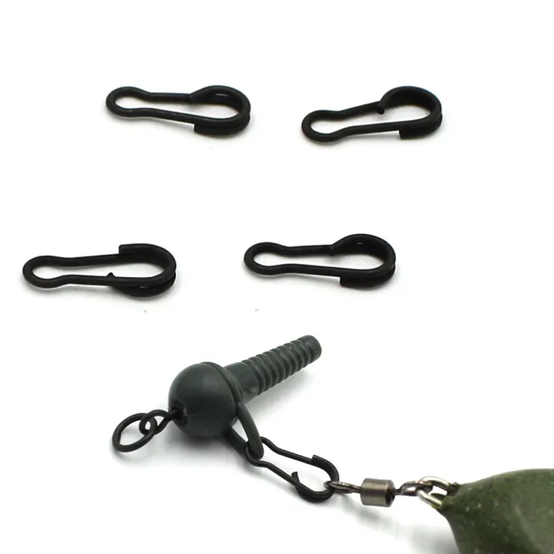 30Pcs Carp Fishing Accessories Quick Change Clip Line Swivel Connectors Rigs Hooks Link End Tackle | Спорт и развлечения