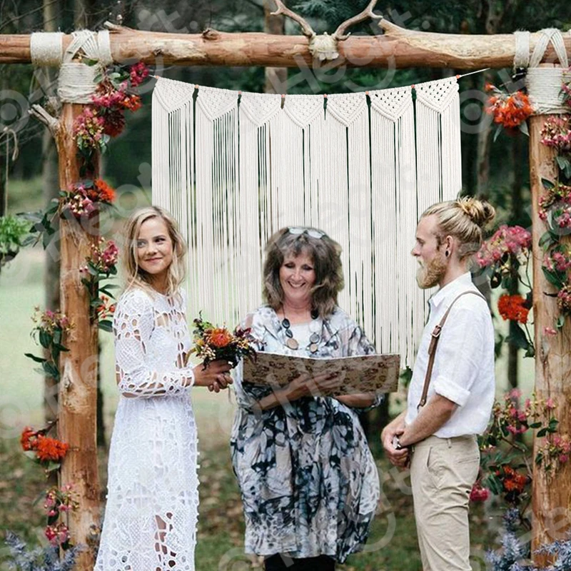 OHEART Свадебные украшения гобелен Бохо тканые макраме настенные Висячие большие