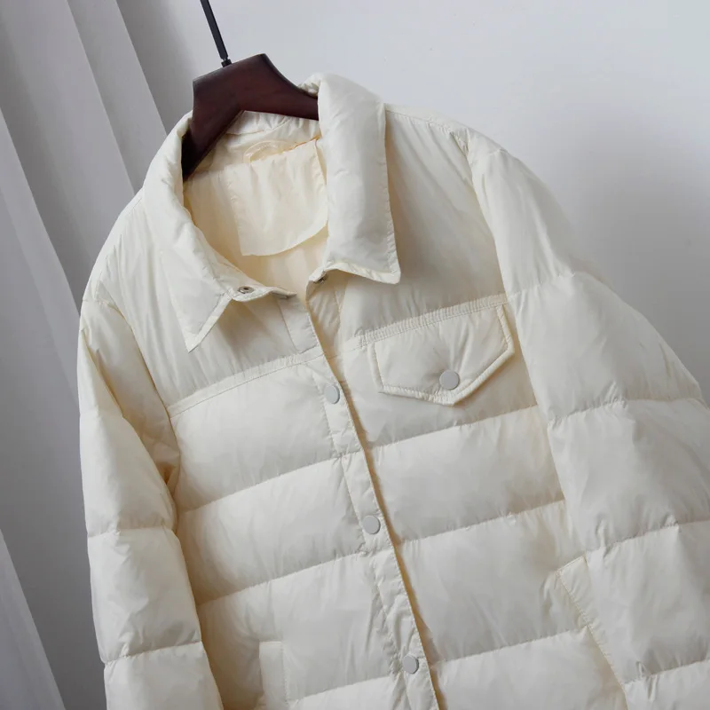 Модная однотонная женская зимняя куртка с отложным воротником, короткое однобортное пальто, парка в стиле преппи, Женская шикарная верхняя ... от AliExpress RU&CIS NEW