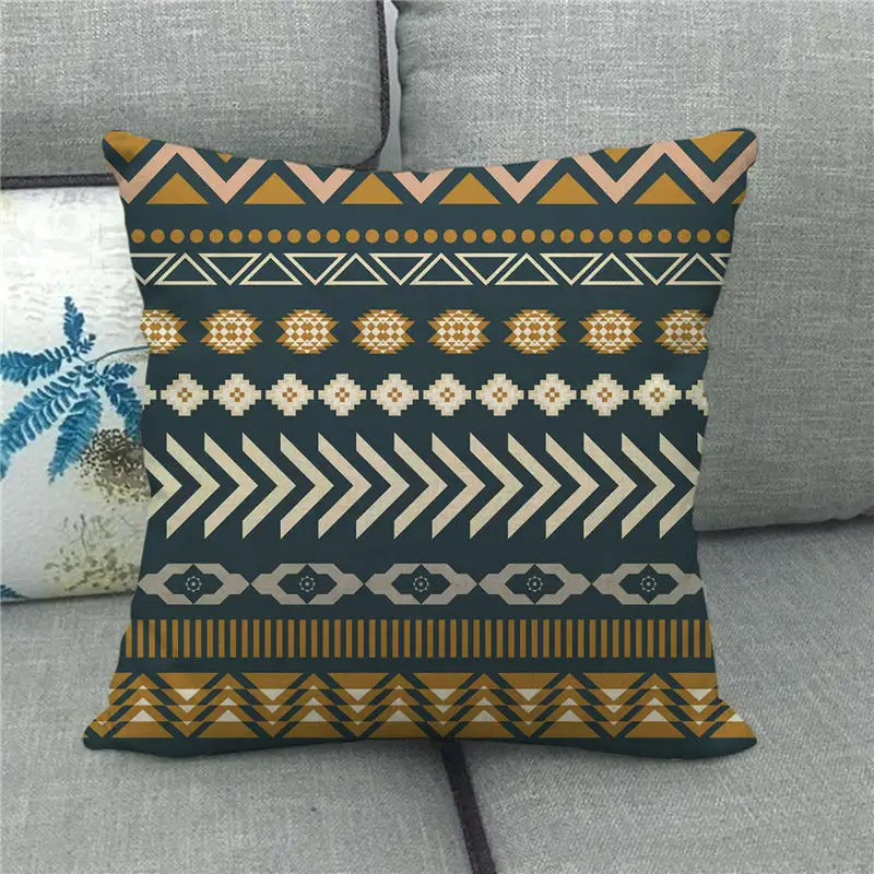 Pillowcase tribal ethnic india cushion cover gometric linen/cotton sofa throw pillow decorative pillows | Дом и сад