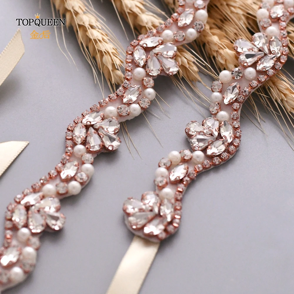 TOPQUEEN S421 пояс в комплекте для свадьбы Свадебная обувь невесты с украшением из