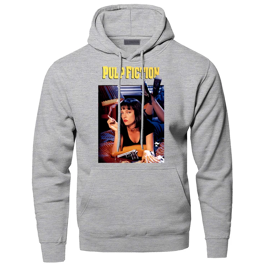 Мужские толстовки с капюшоном из фильма Миа Уоллес забавные уличная одежда в