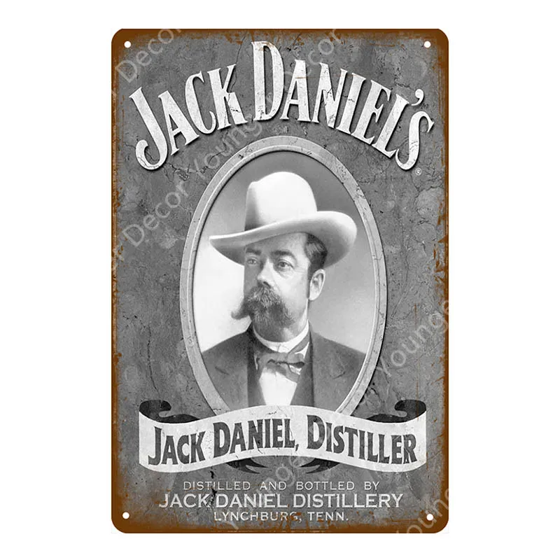 YD5046AI Jim Black Beer Jennessee виски винтажные металлические знаки Наклейка на стену для бара паба клуба человек пещера декоративные тарелки Олово плакат YI-067 - Цвет: YD5046AI
