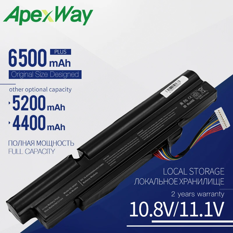 

6500mAh New 3830T 6Cells Laptop Battery For Acer Aspire TimelineX 4830TG 5830T 3830TG 4830T 5830TG 3INR18/65-2 AS11A3E AS11A5E
