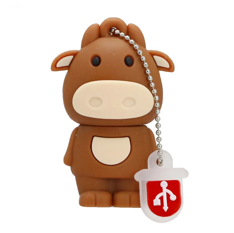 Cattle Милый Китайский Зодиак Usb флеш-накопитель 4GB 8GB Memoria Usb 16GB флеш-накопитель 32GB милые животные Свинья обезьяна флеш-накопитель 128GB флэш-диск - Цвет: Cattle