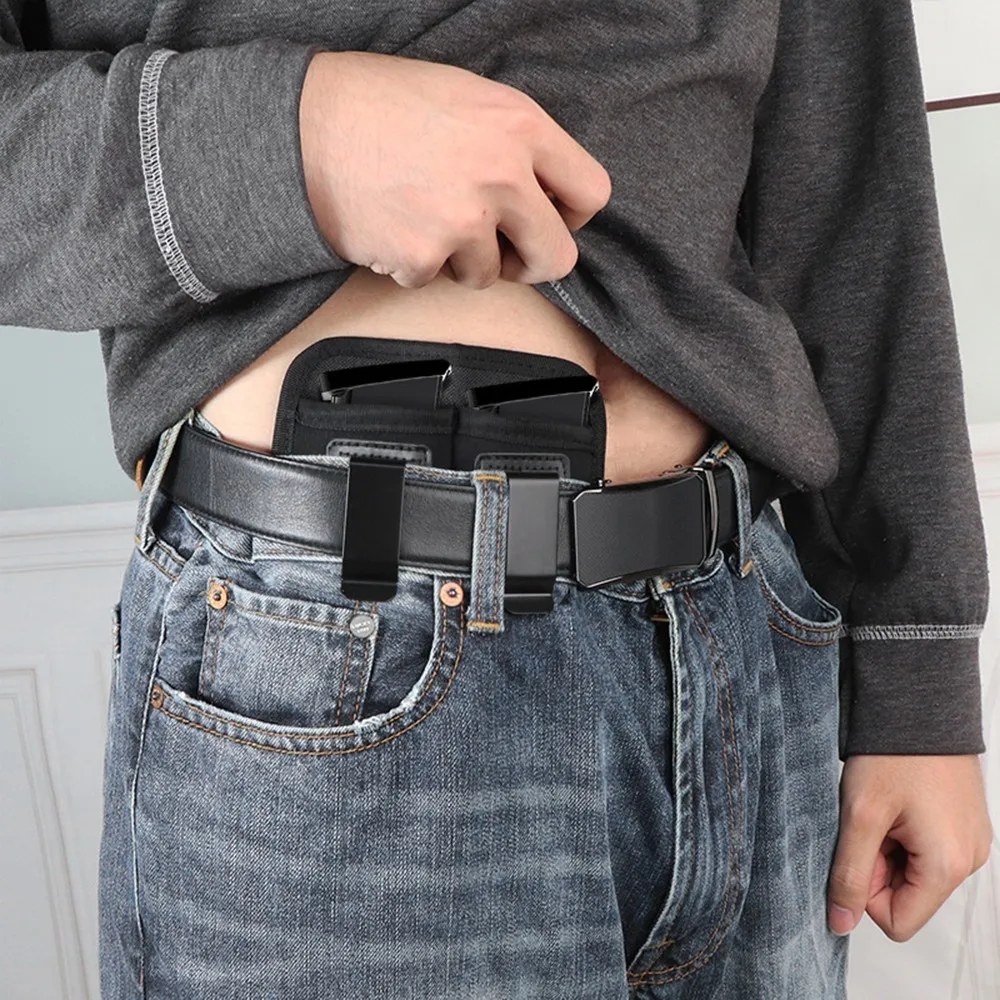 

Tactical Single/Double Mag Pouch Concealed Pistol Magazine Carrier Universal Stack Mags for Glock 17 19 Hunting Gun Accessories