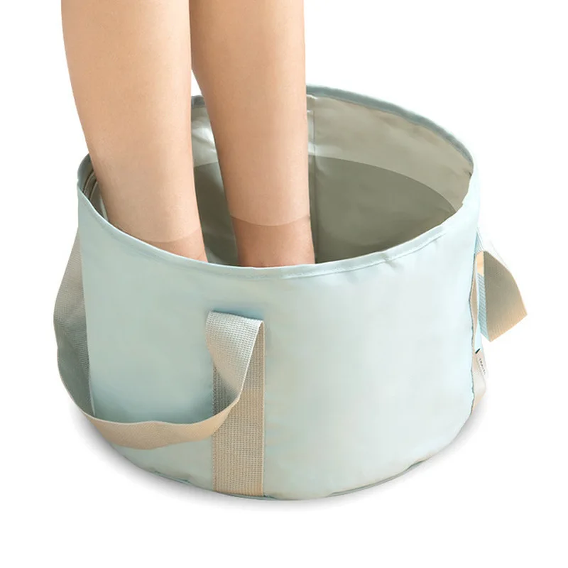 Портативный дорожный складной резервуар для воды умывальник мытья ног маленький