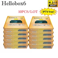 10pcslot hellobox6 satellite tv receiver h 265 hevc 1080p multistreamt2mi tv box decoder dvb s2 satellite tuner receptor