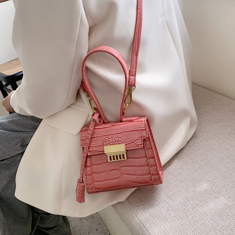 

Миниатюрная сумка-тоут из искусственной кожи с узором под камень, модная новинка 2021, женская дизайнерская сумка-мессенджер через плечо с за...