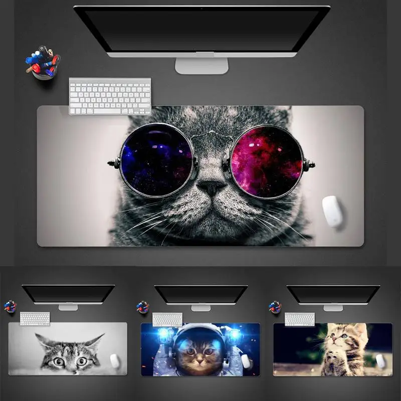 

cat funny cute pet Silicone PC Gaming Mousepad Desk Table Protect Gamer Office Large Mouse Mat pad X XL Non-slip Laptop Cushion