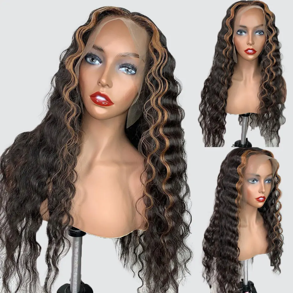 Натуральные Цветные свободные волнистые волосы 360 фронтальные человеческие