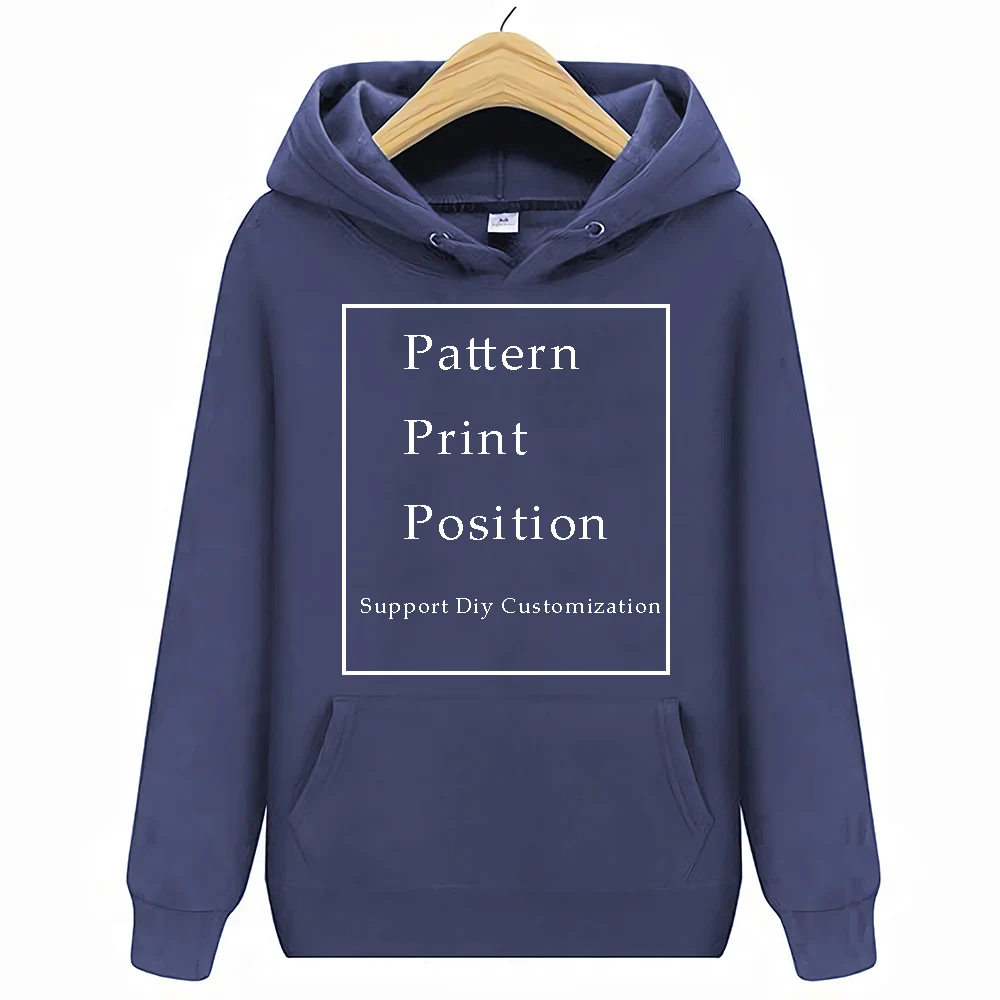 Hoodie Navy Уличная одежда Balencia для мужчин Harajuku - Цвет: Hoodie Navy