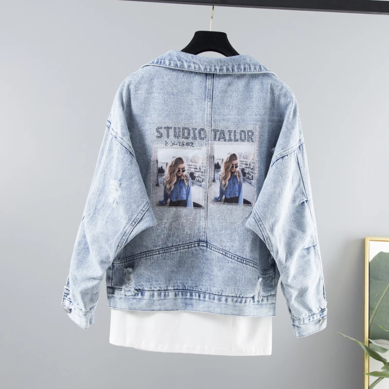 Новинка осени хит продаж винтажная Повседневная джинсовая куртка женская