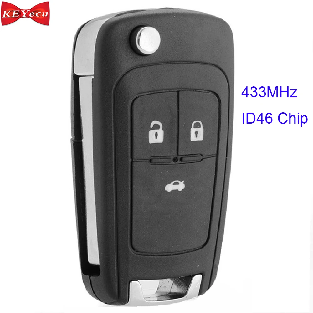 Пульт дистанционного управления для Chevrolet Cruze 2010 2011 2012 2013 2014 2015 3 кнопки 433 МГц чип