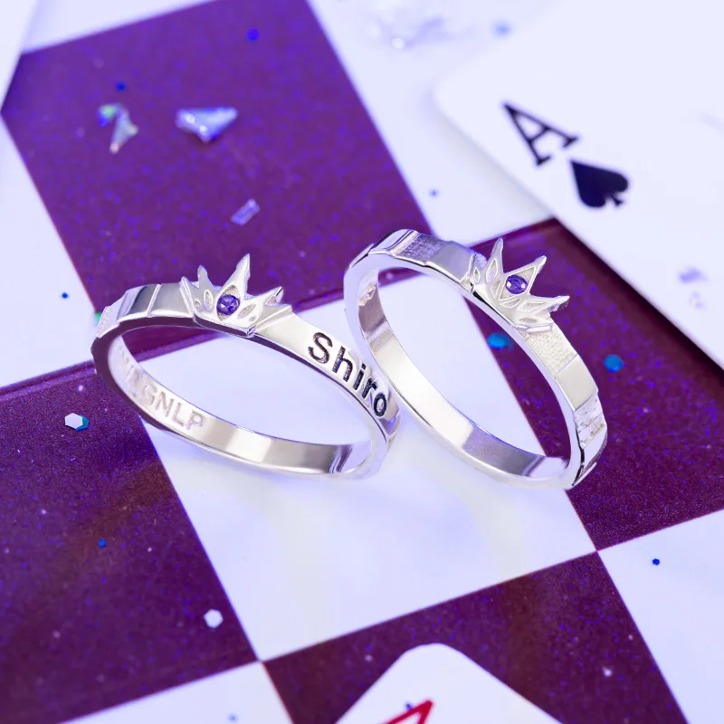 Аниме-кольцо No Game Life Sora Shiro Стерлинговое Серебро 925 пробы манга новый тренд