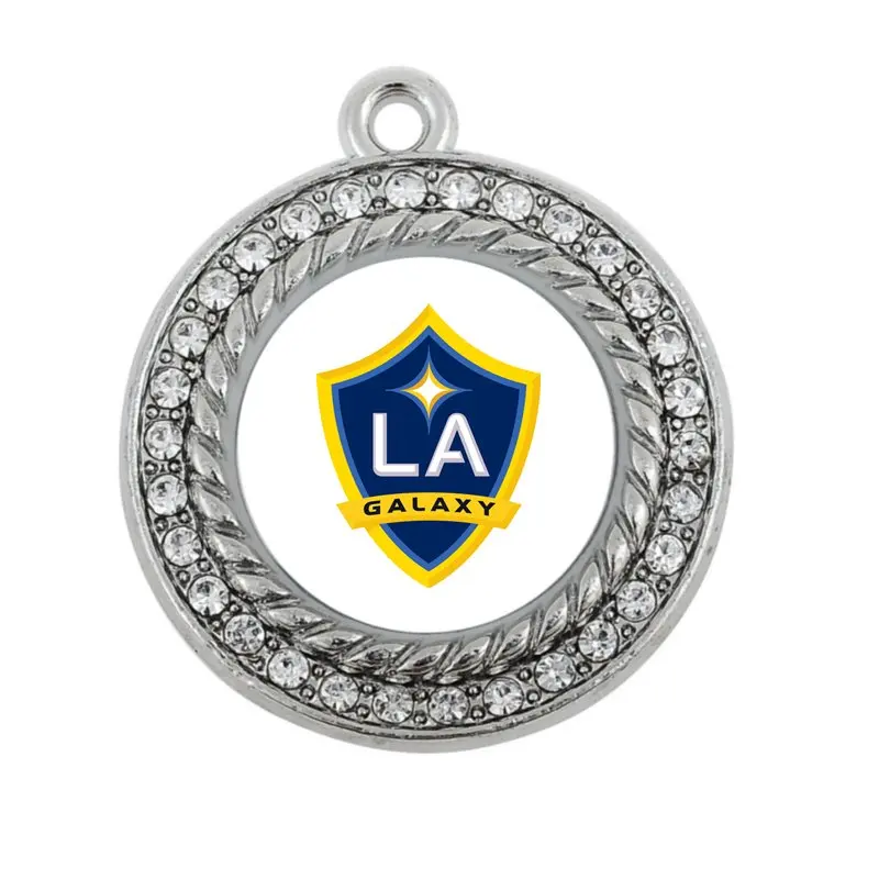 

Новинка, подвеска для футбола LA Galaxy, антикварная серебряная тарелка, ювелирные изделия