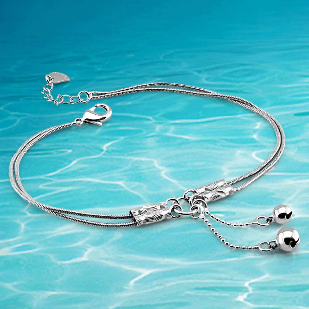 Новая мода 925 ювелирные изделия для леди цепочка на ногу серебро пробы браслет с