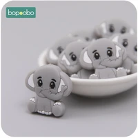 bopoobo 5pc silicone beads bpa free silicone teether diy crafts silicone teether elephant molar toys baby care teether