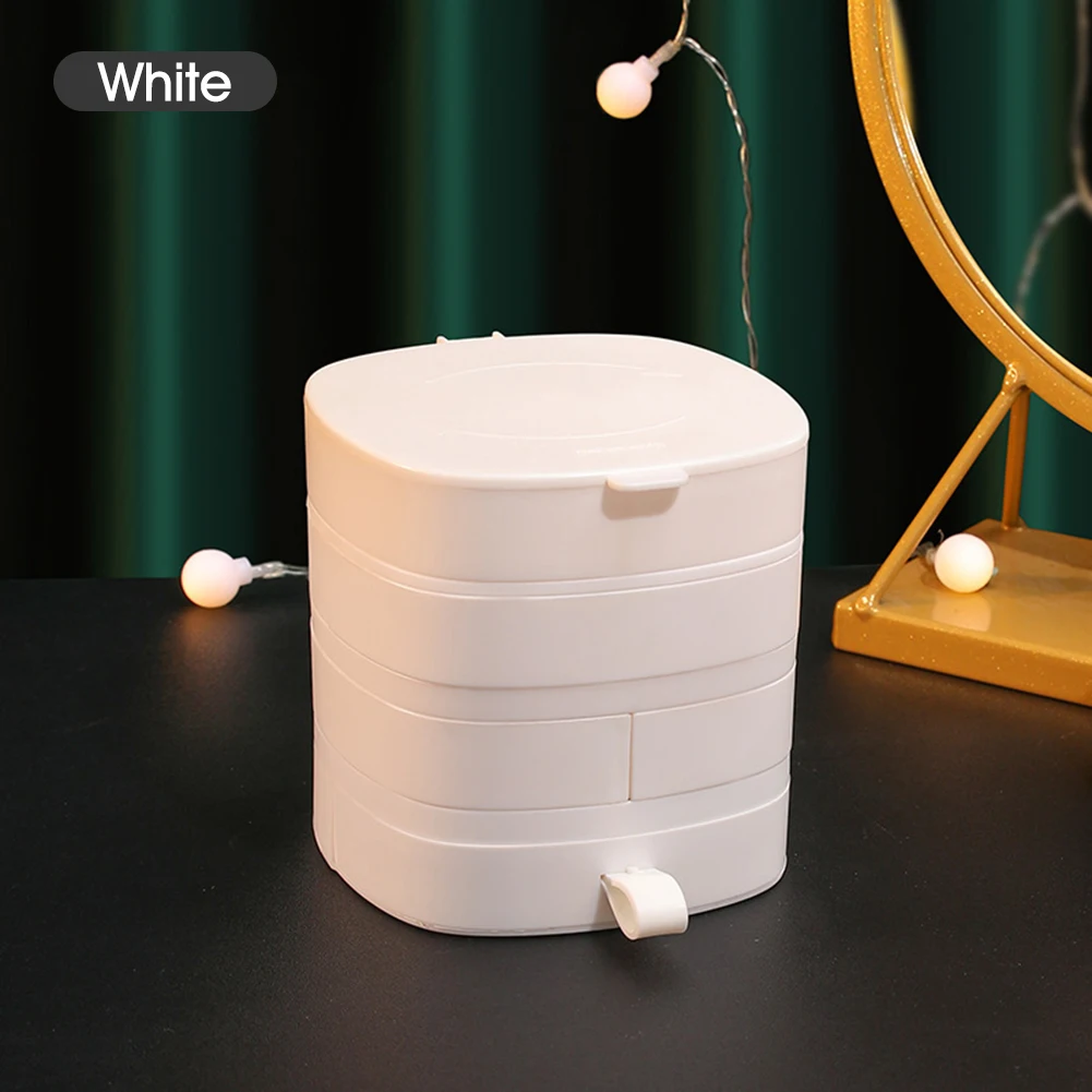 

Jewelry Organizer Rotating Jewelry Box with Lid, Drawer Women Jewelry Holder for Earrings, Bracelets, Necklaces, Rings